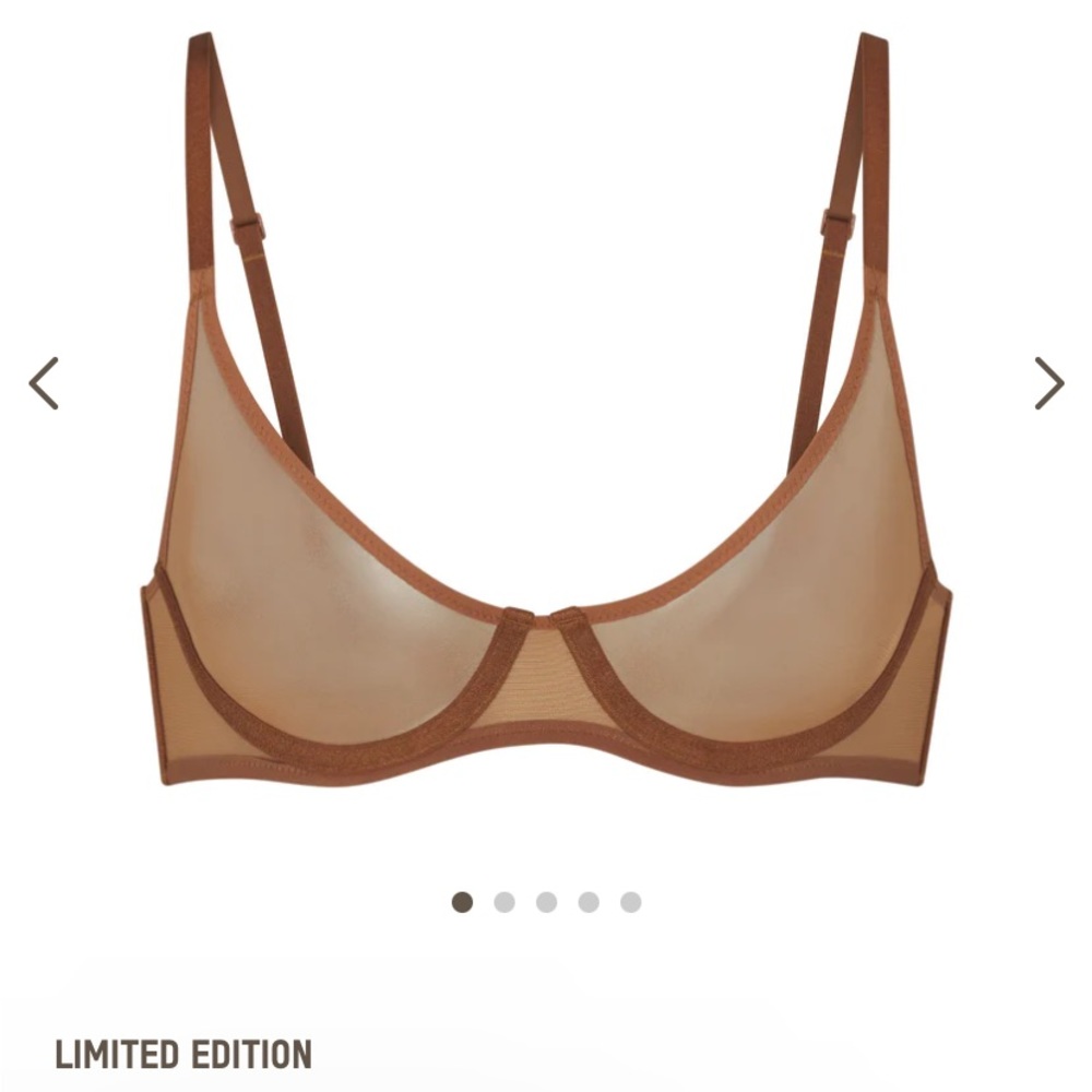 SKIMS- ULTRA FINE MESH -UNDERWIRE SCOOP BRA